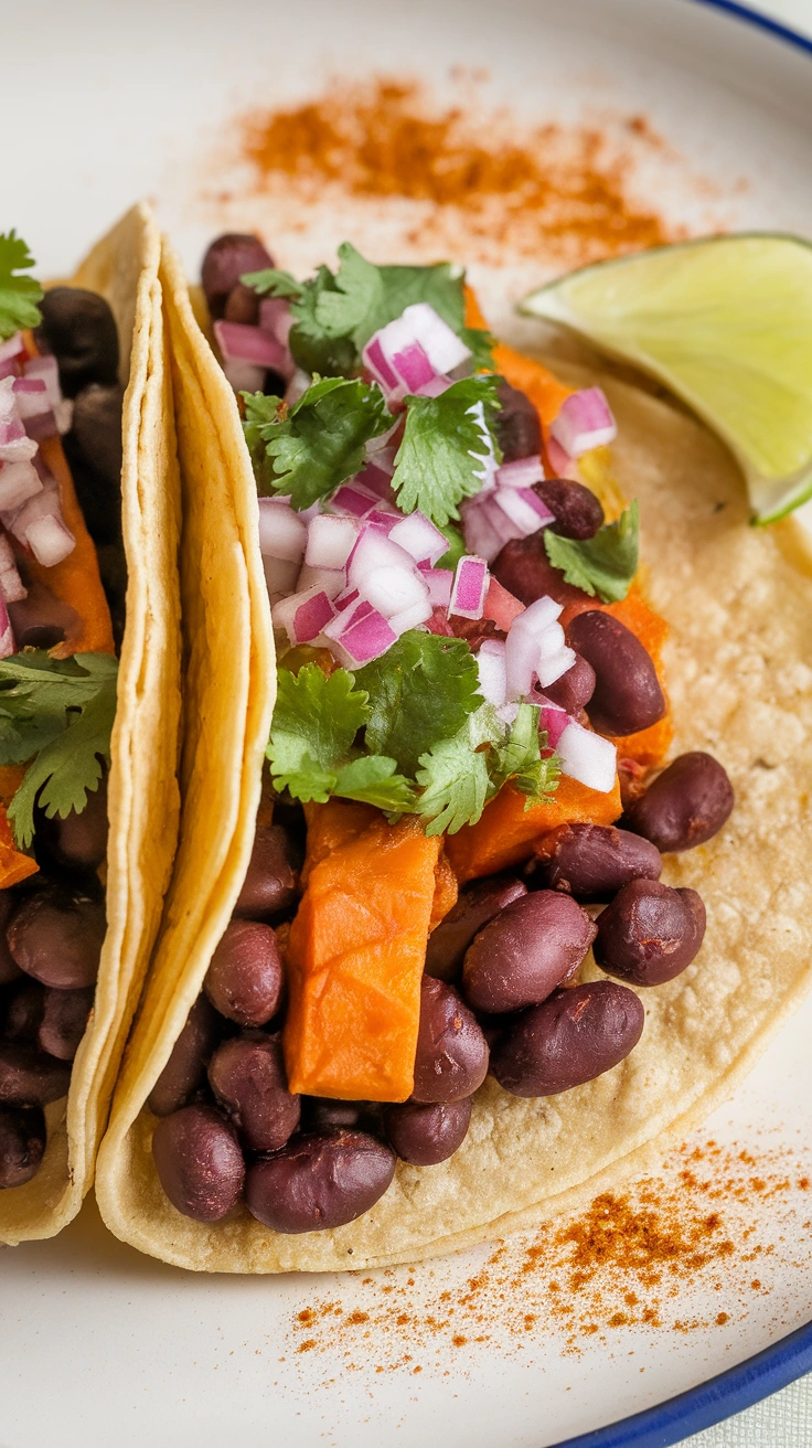 Black Bean and Sweet Potato Tacos