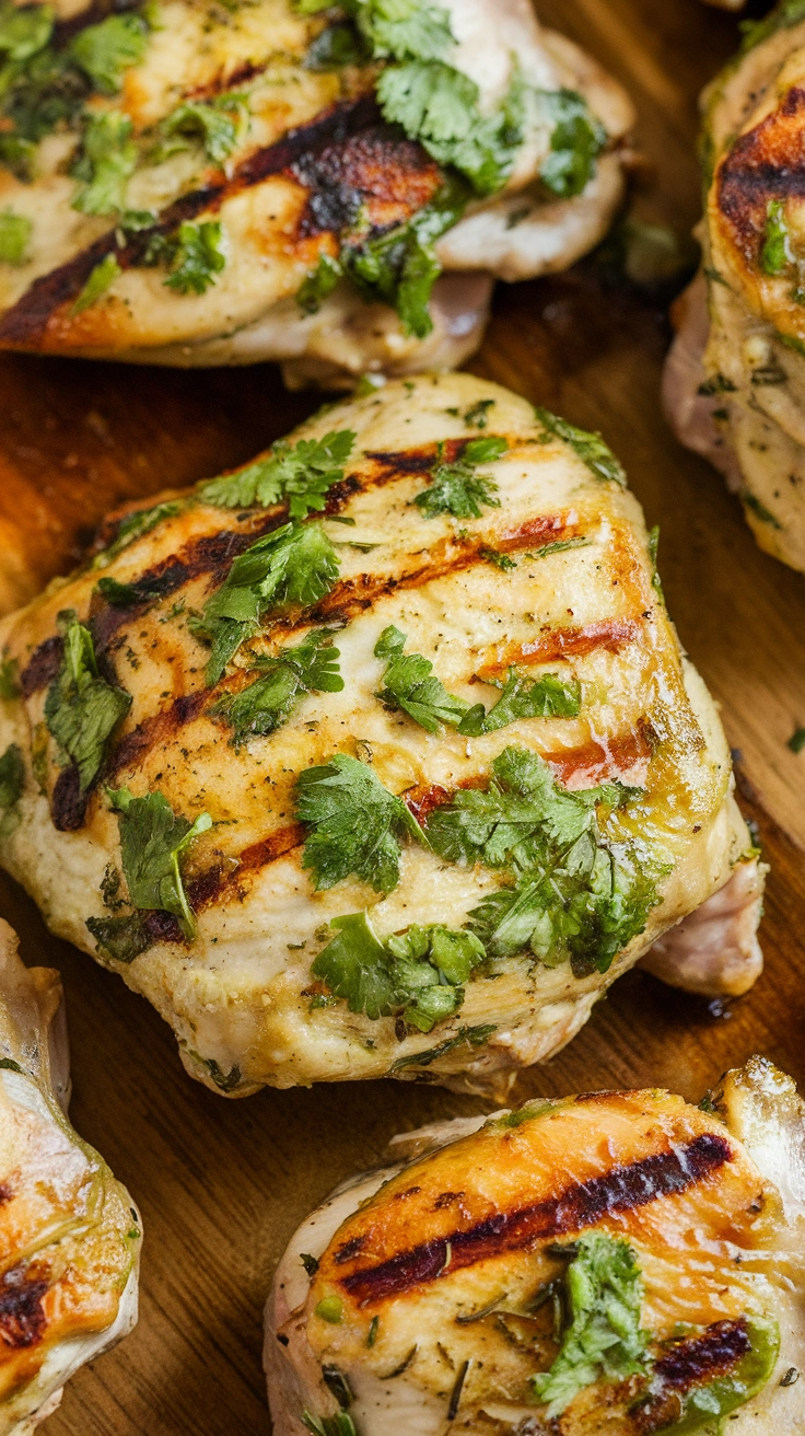 Cilantro Lime Grilled Chicken Thighs