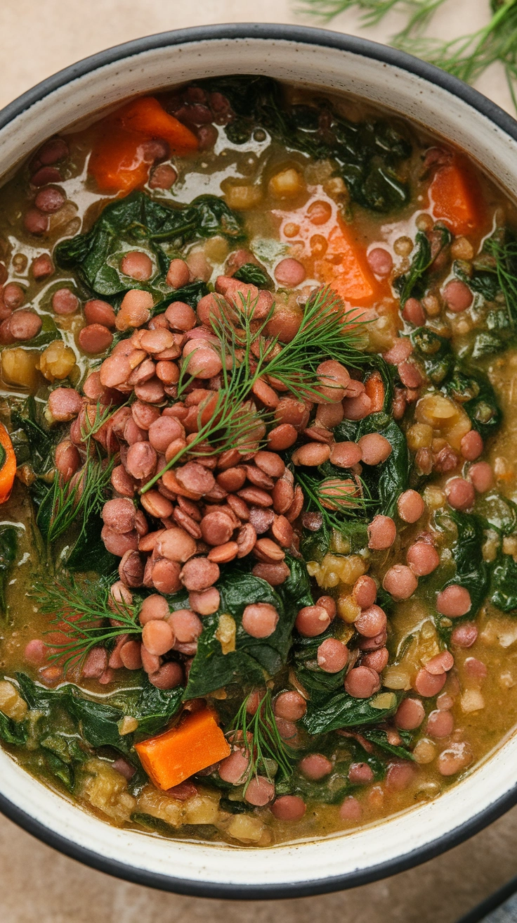 Hearty Lentil and Spinach Stew