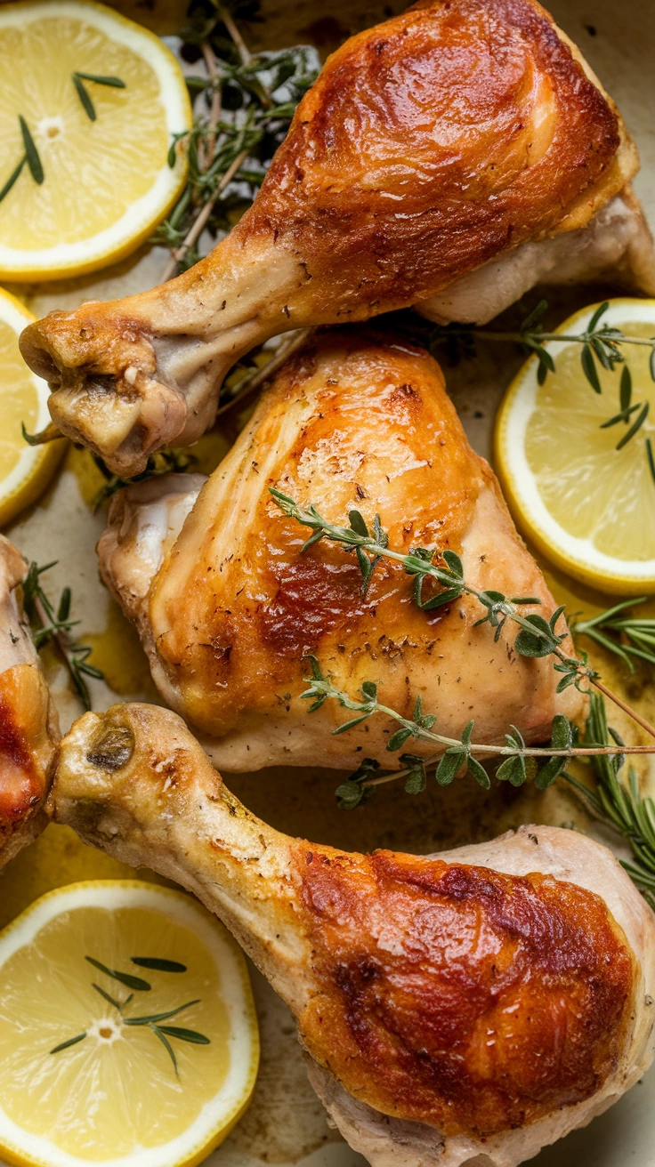 One-Pan Lemon Herb Roasted Chicken Legs