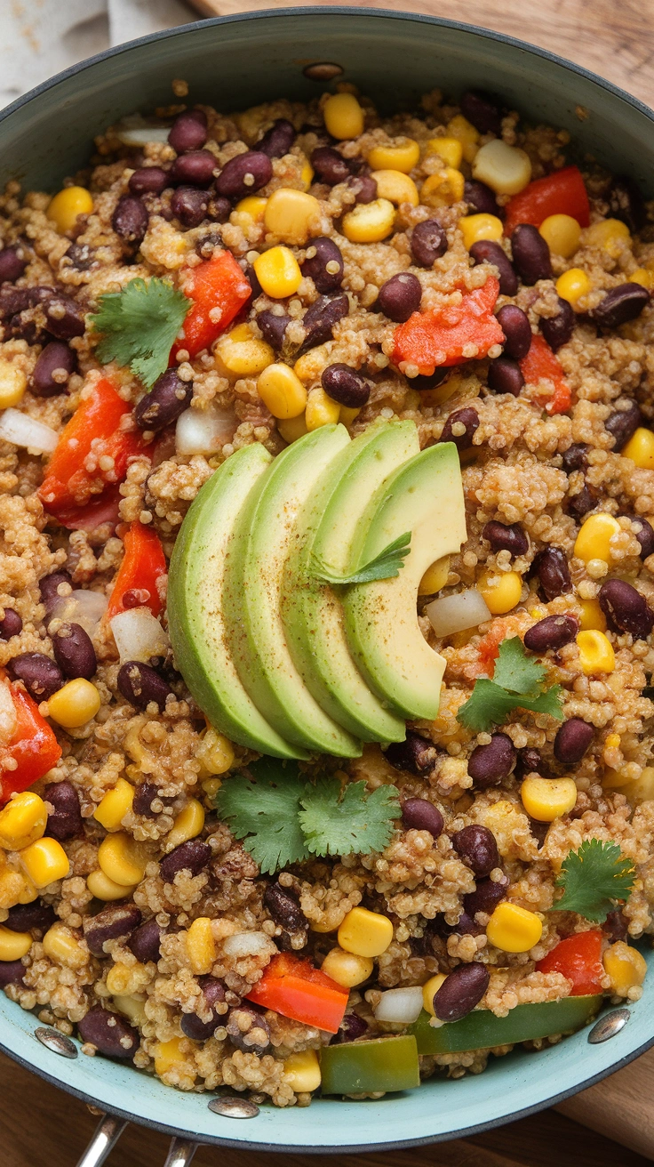 One Pan Mexican Quinoa with Black Beans