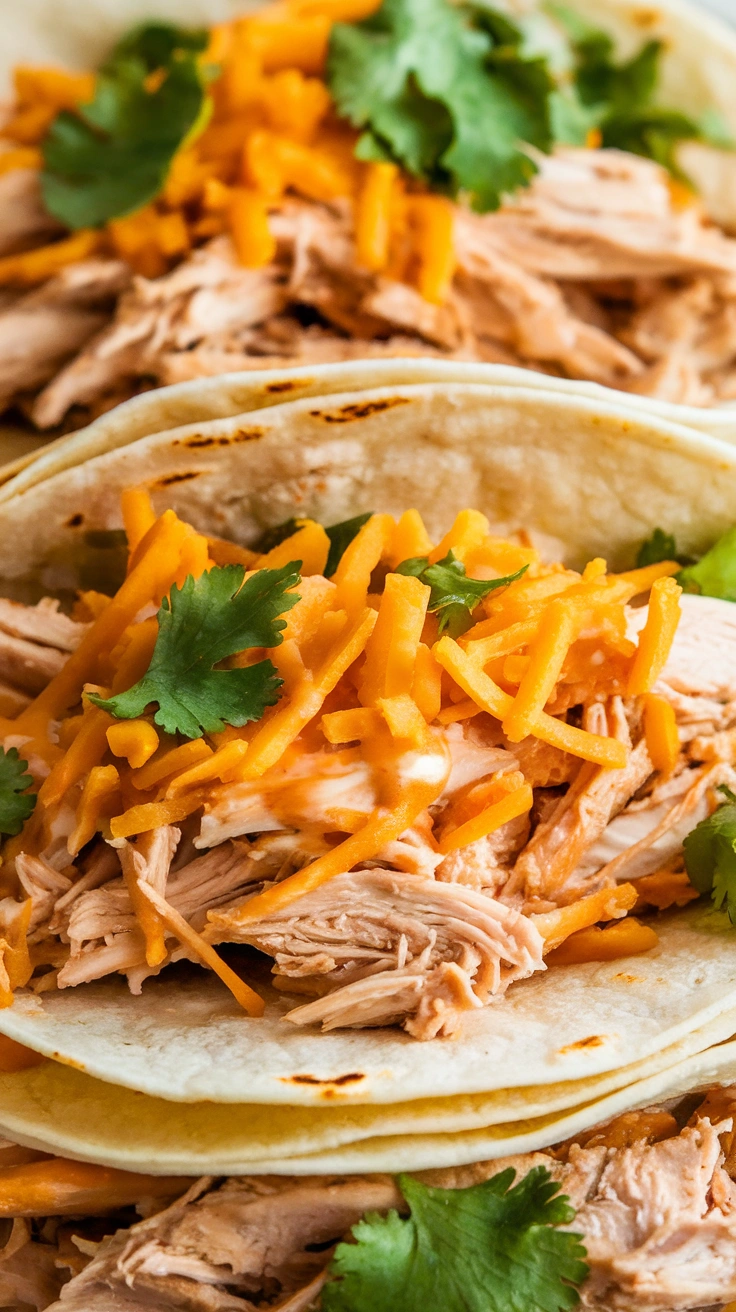 Slow Cooker Shredded Chicken Tacos
