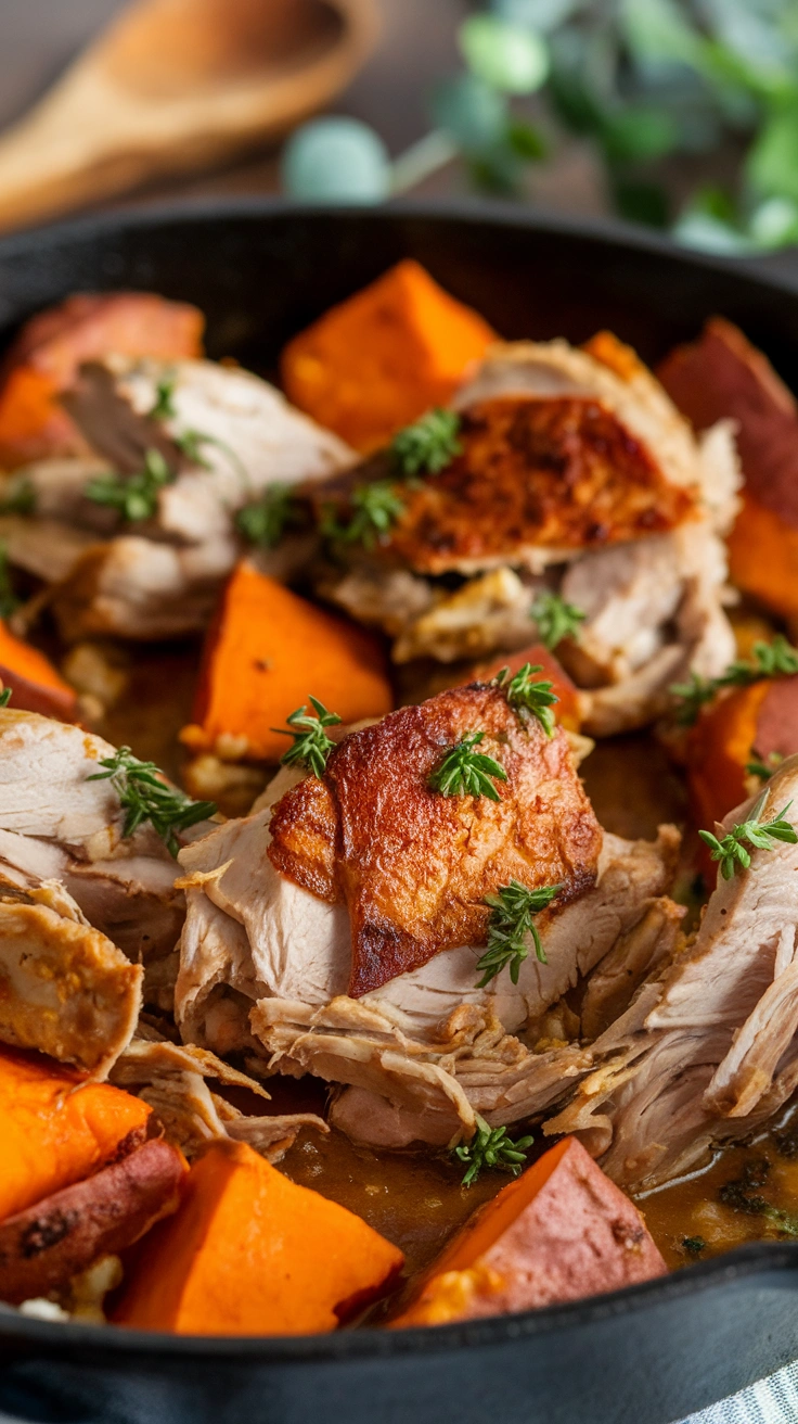 Turkey and Sweet Potato Skillet