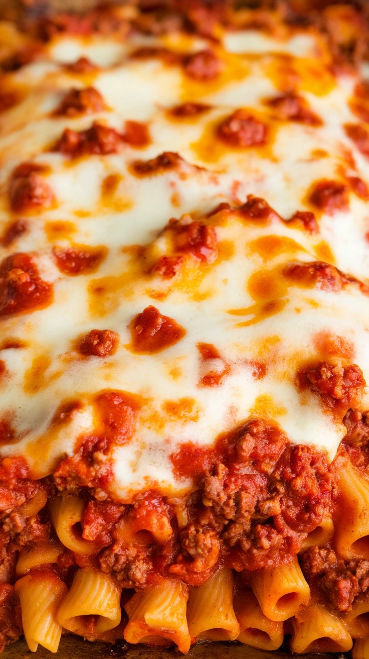 Baked Ziti with Meat Sauce