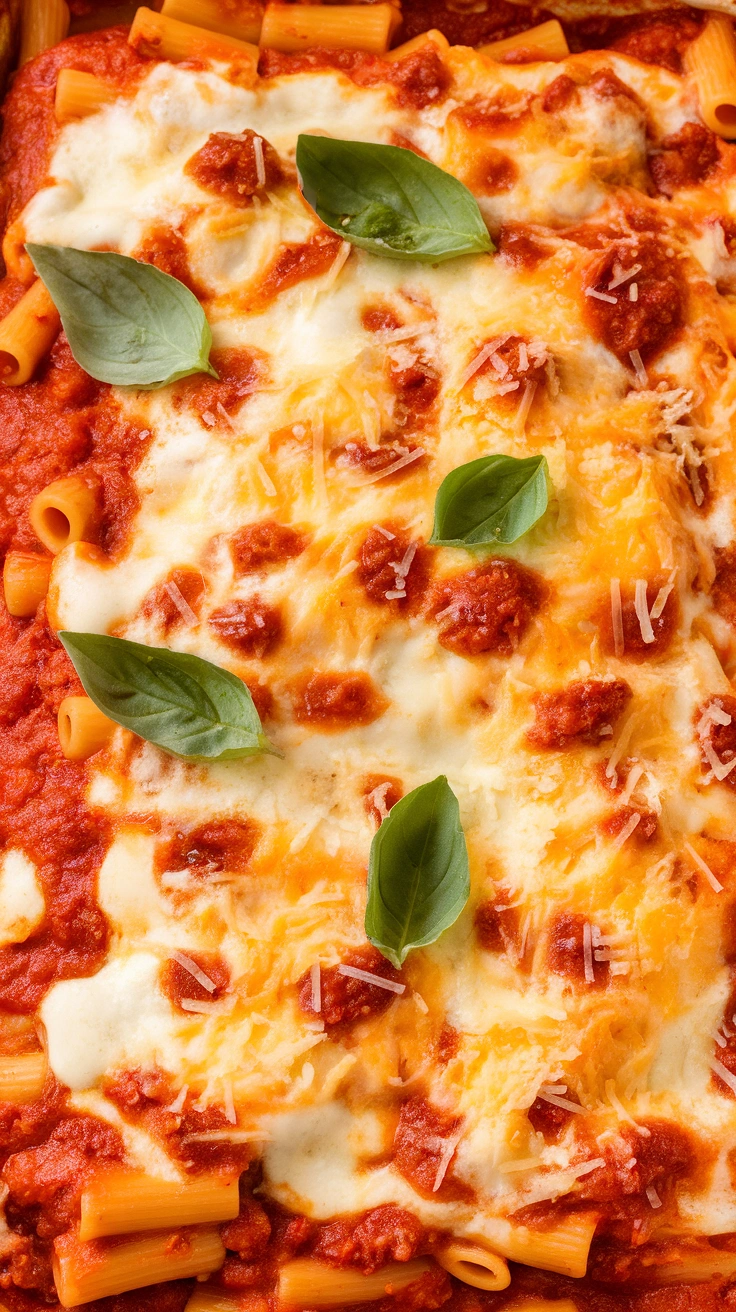 Baked Ziti with Three Cheeses