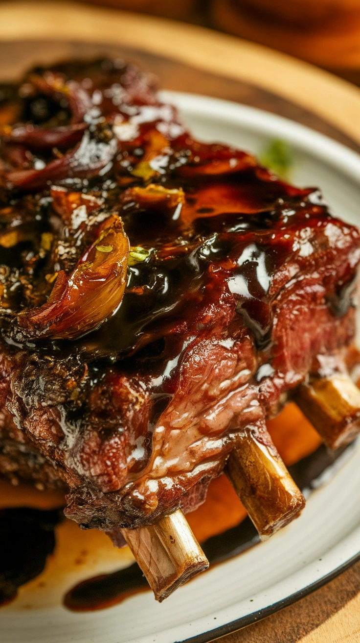Balsamic Braised Slow Cooker Short Ribs