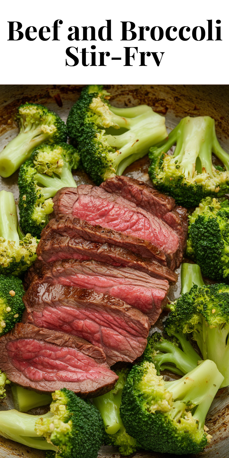 Pinterest Pin for Beef and Broccoli Stir-Fry