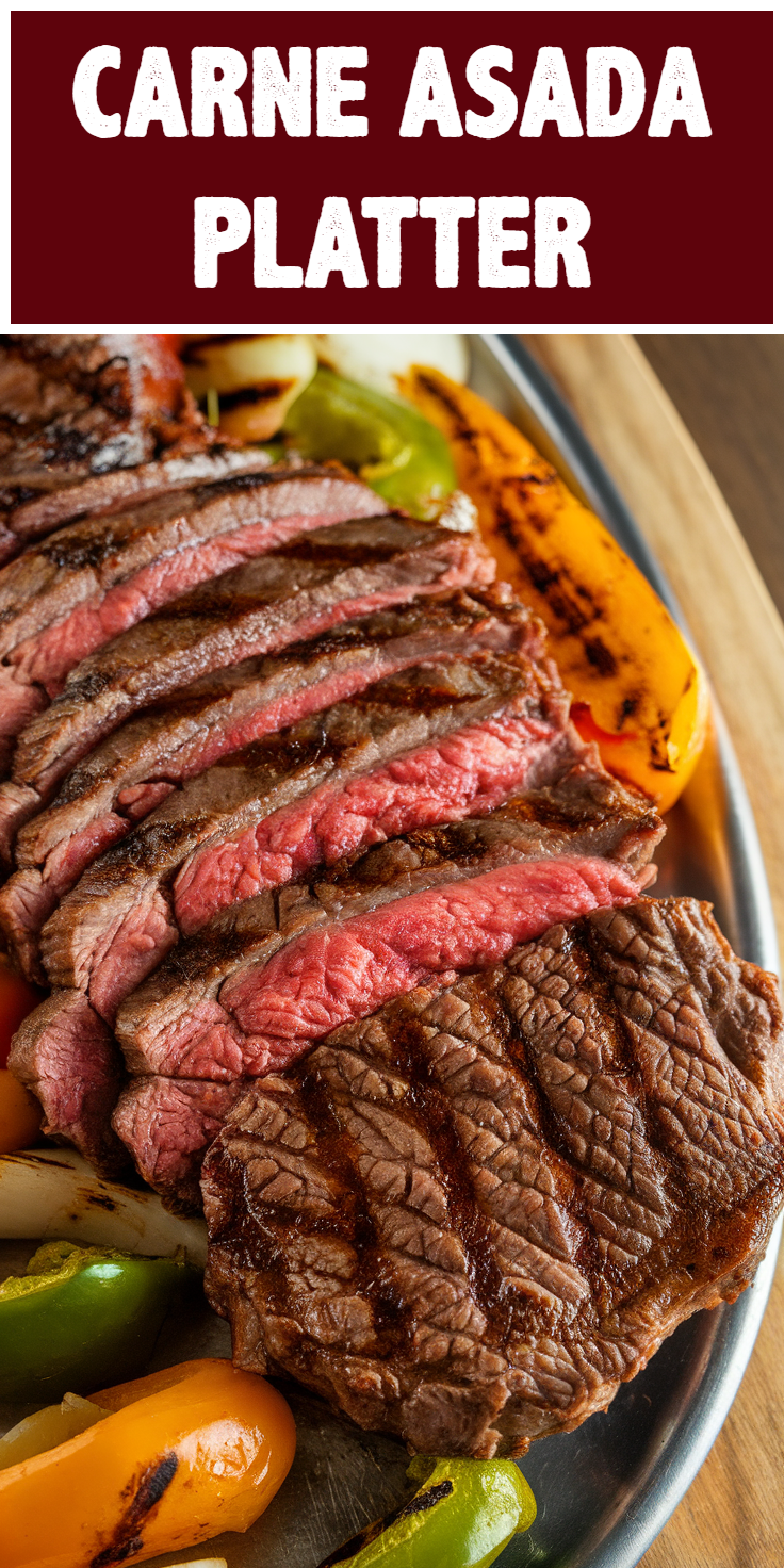 Pinterest Pin for Carne Asada Platter