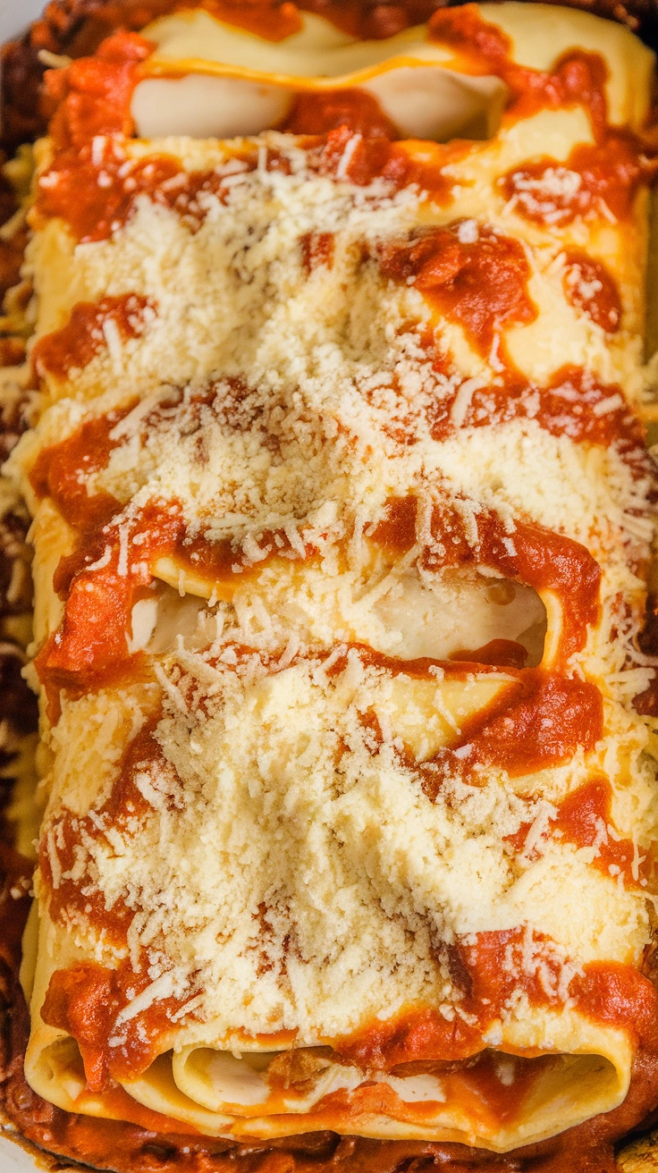 Chicken Alfredo Lasagna Roll-Ups