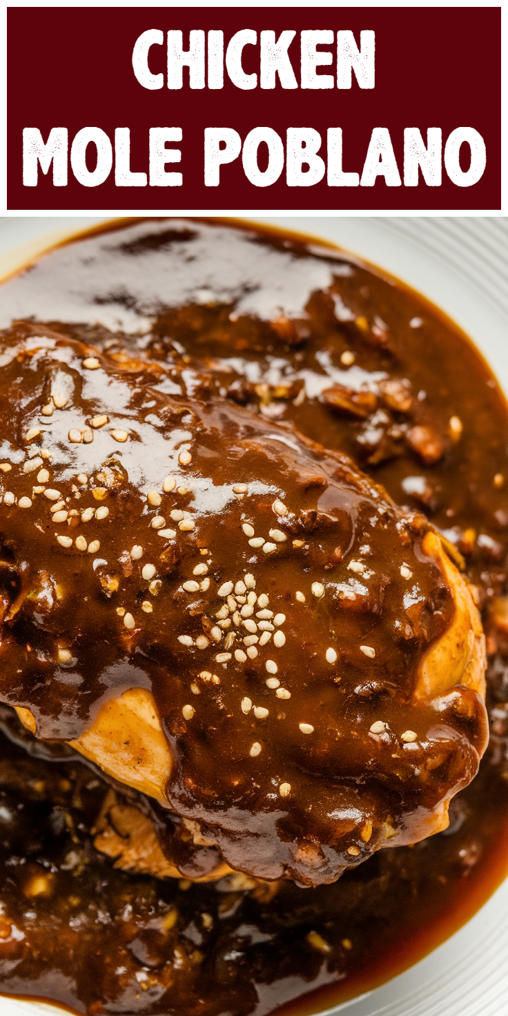 Pinterest Pin for Chicken Mole Poblano