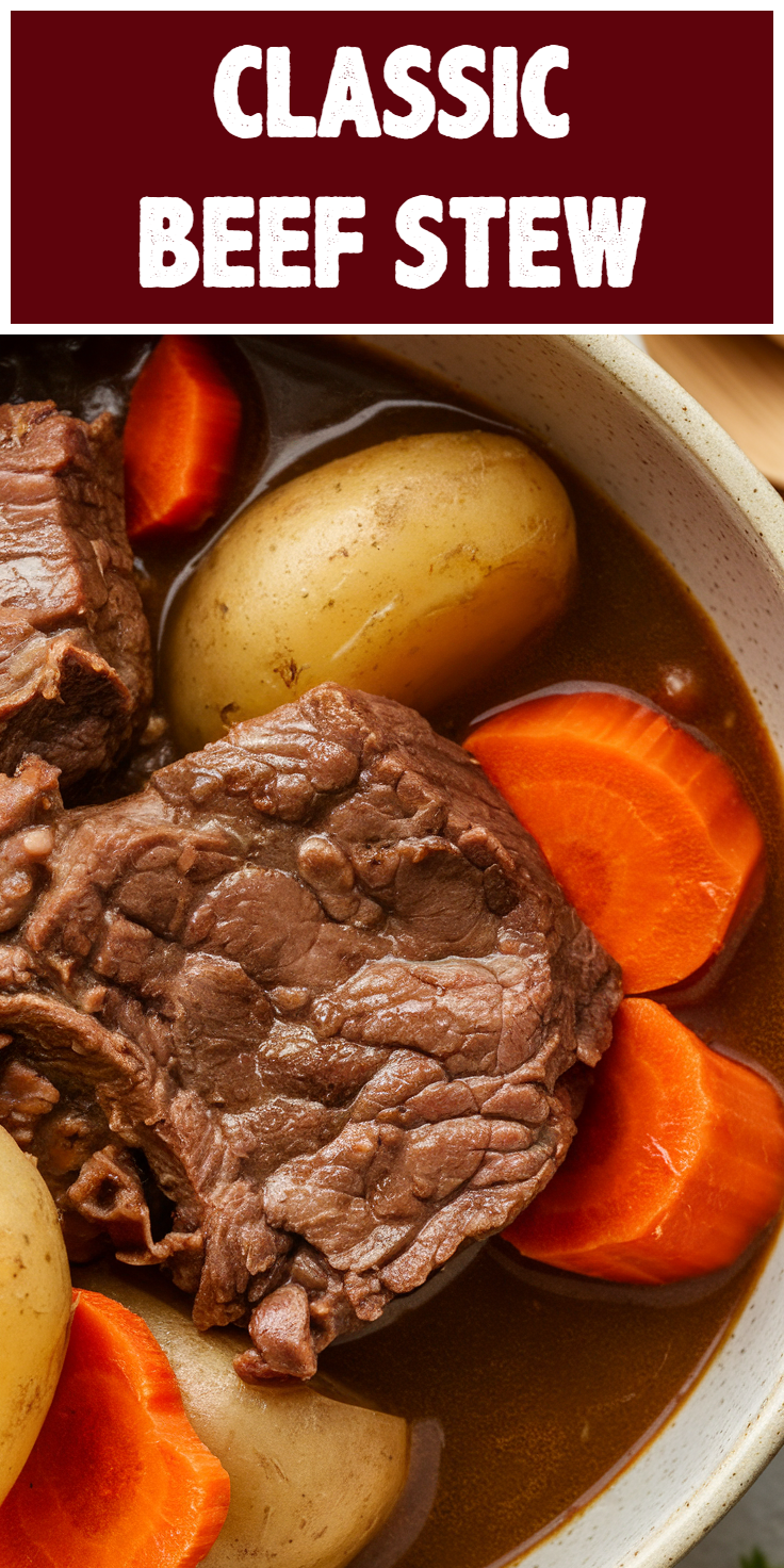Pinterest Pin for Classic Beef Stew