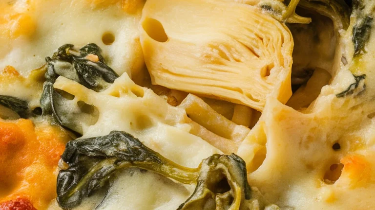 Creamy Spinach and Artichoke Pasta Bake - Featured