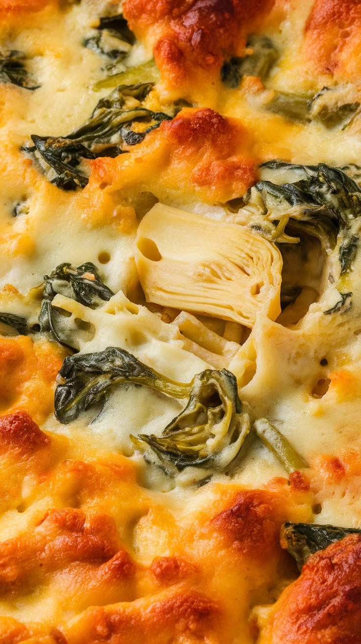 Creamy Spinach and Artichoke Pasta Bake