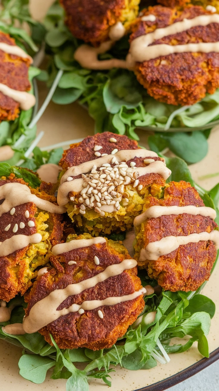 Crispy Falafel Bowls with Tahini Dressing
