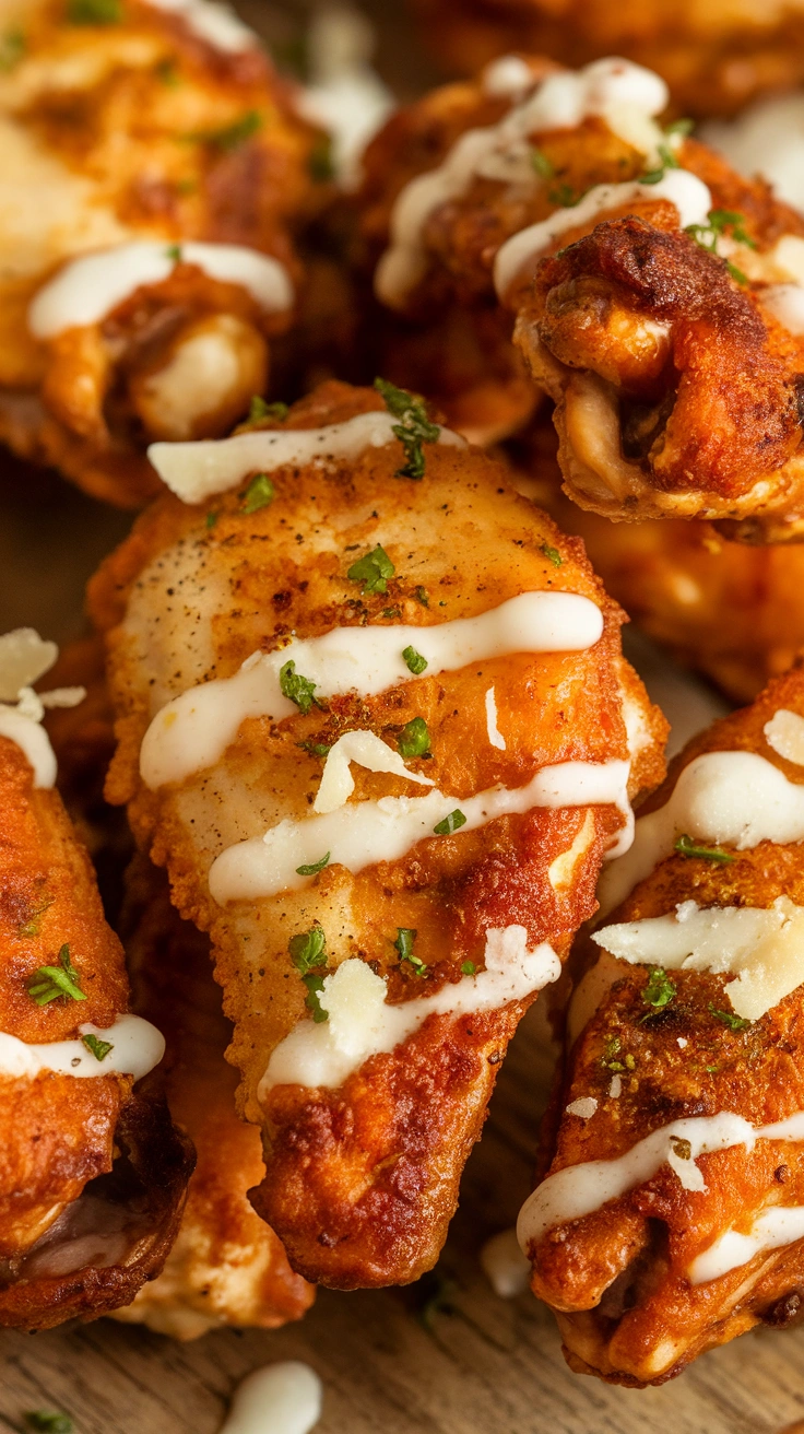 Crispy Garlic Parmesan Chicken Wings