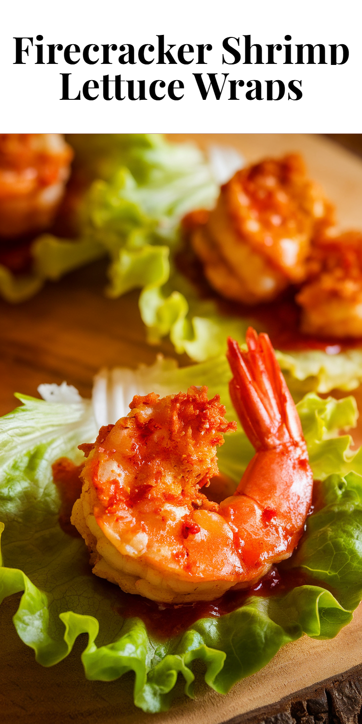 Pinterest Pin for Firecracker Shrimp Lettuce Wraps
