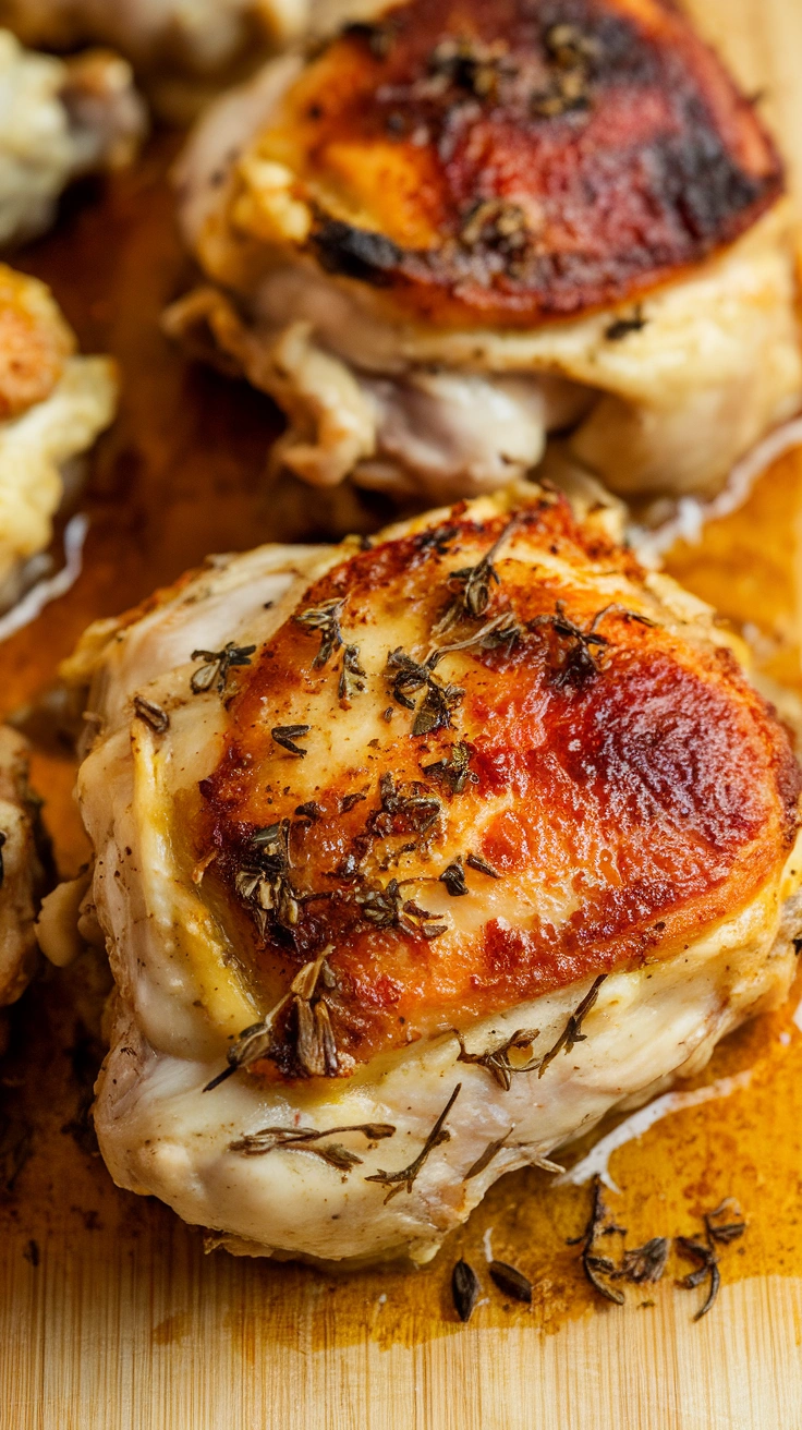 Garlic Butter Roasted Chicken Thighs