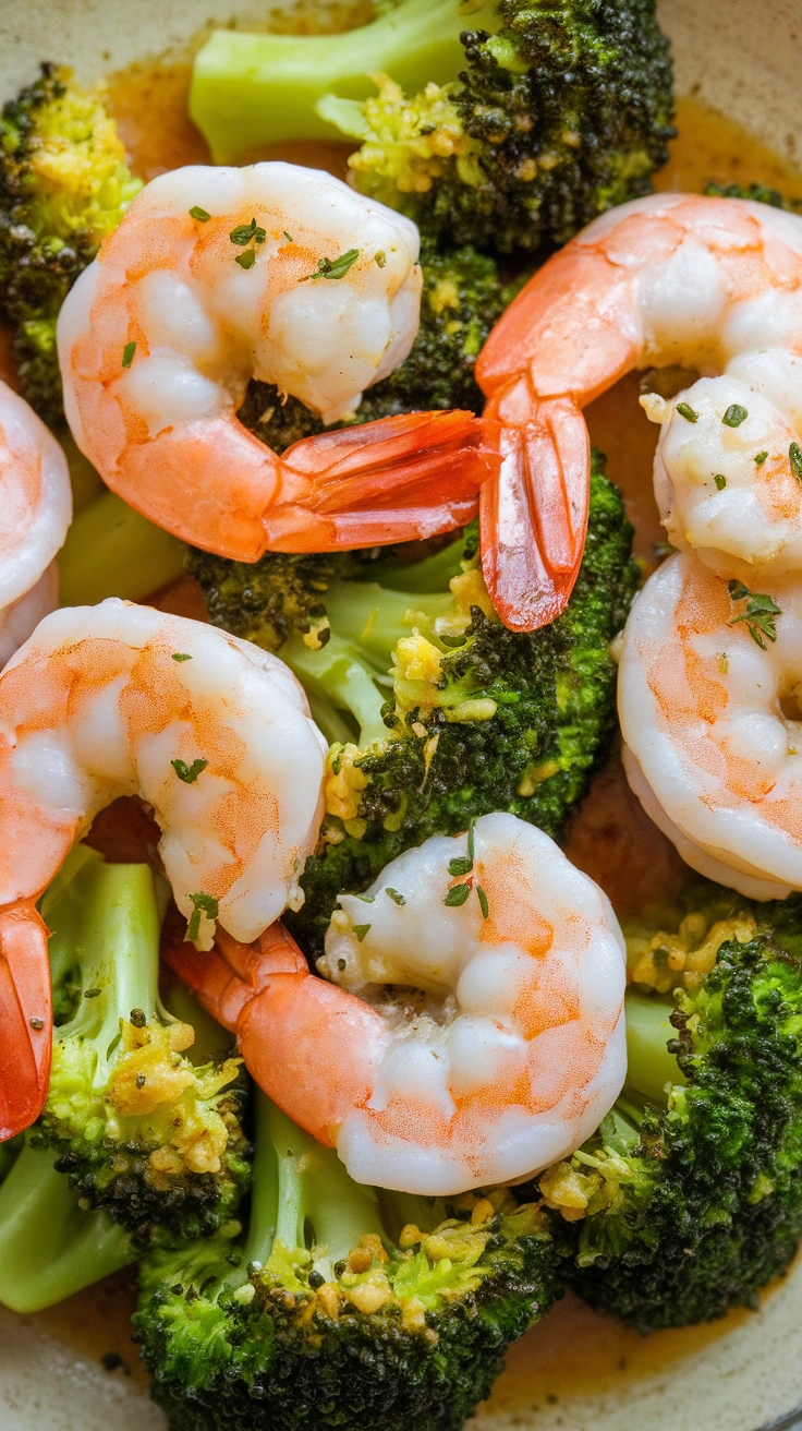 Garlic Butter Shrimp and Broccoli