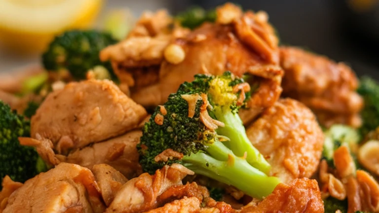 Garlic Chicken and Broccoli Stir-Fry - Featured
