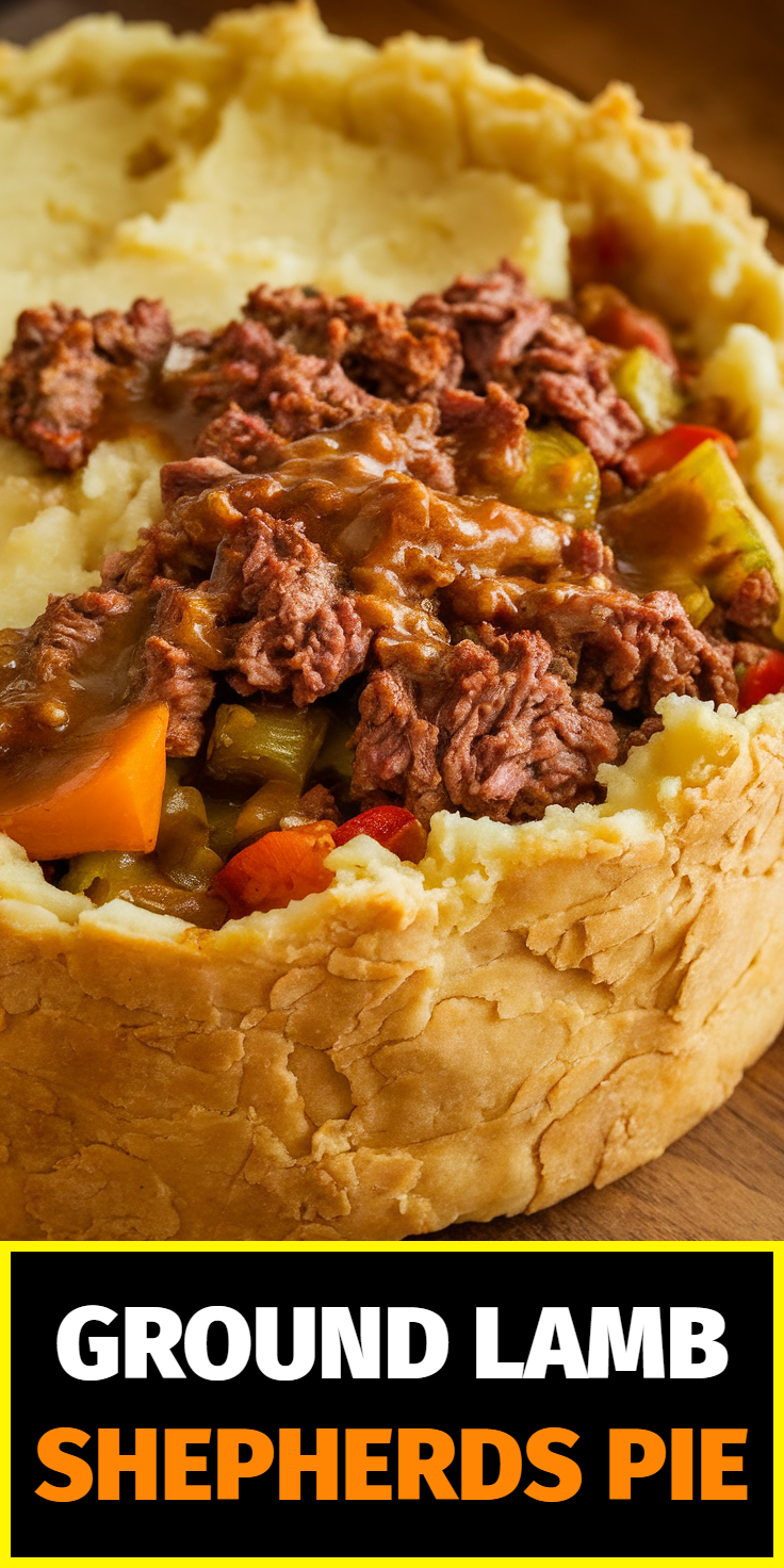 Pinterest Pin for Ground Lamb Shepherd's Pie