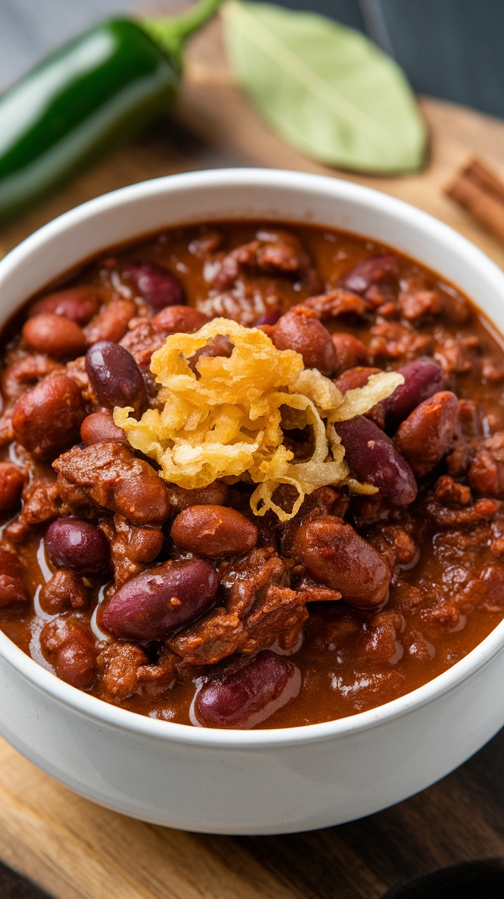 Hearty Beef and Kidney Bean Chili