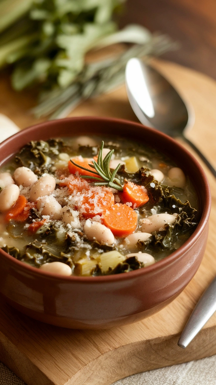 Hearty Tuscan White Bean and Kale Soup