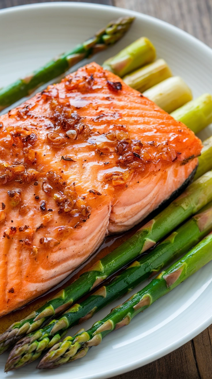 Honey Garlic Salmon with Asparagus