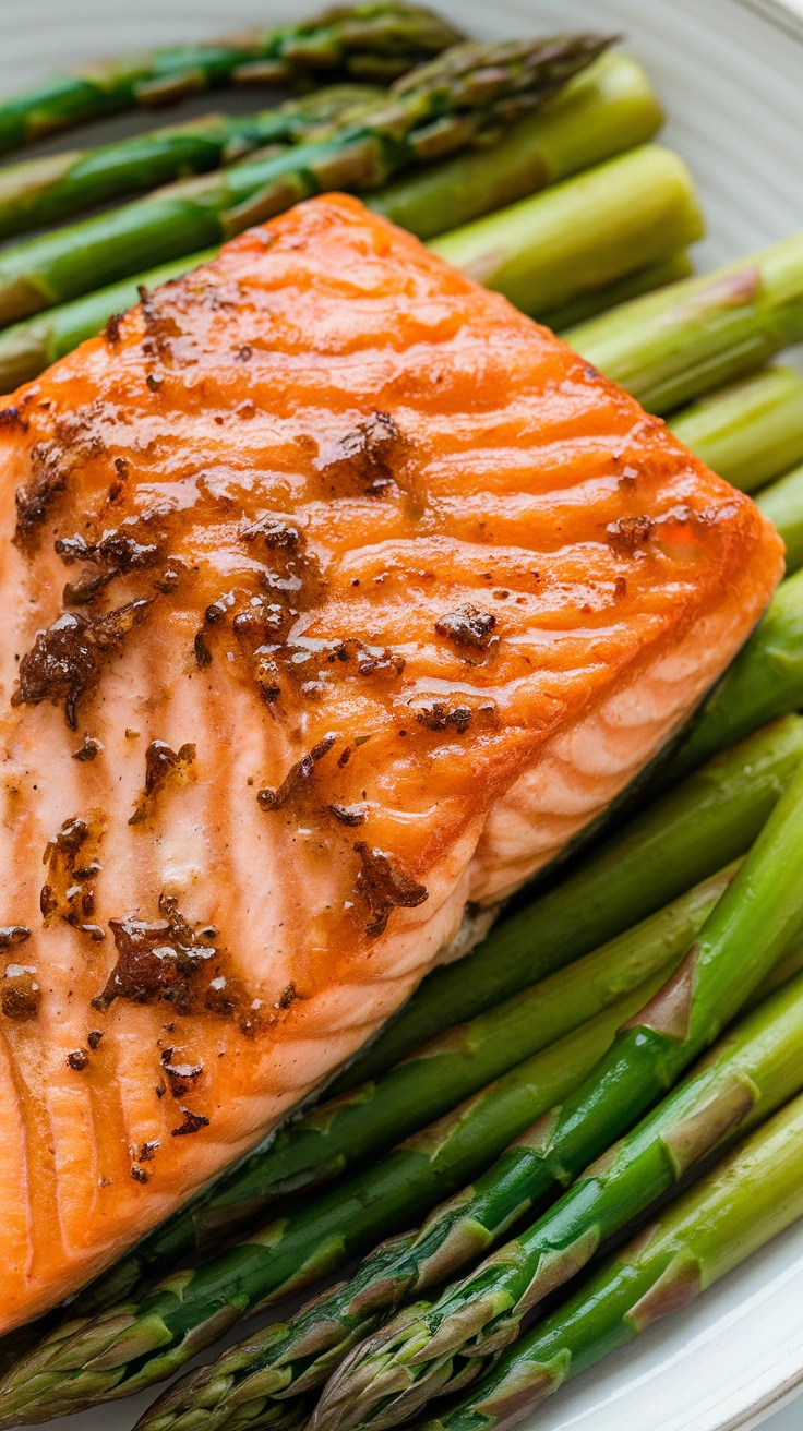 Honey Garlic Salmon with Asparagus
