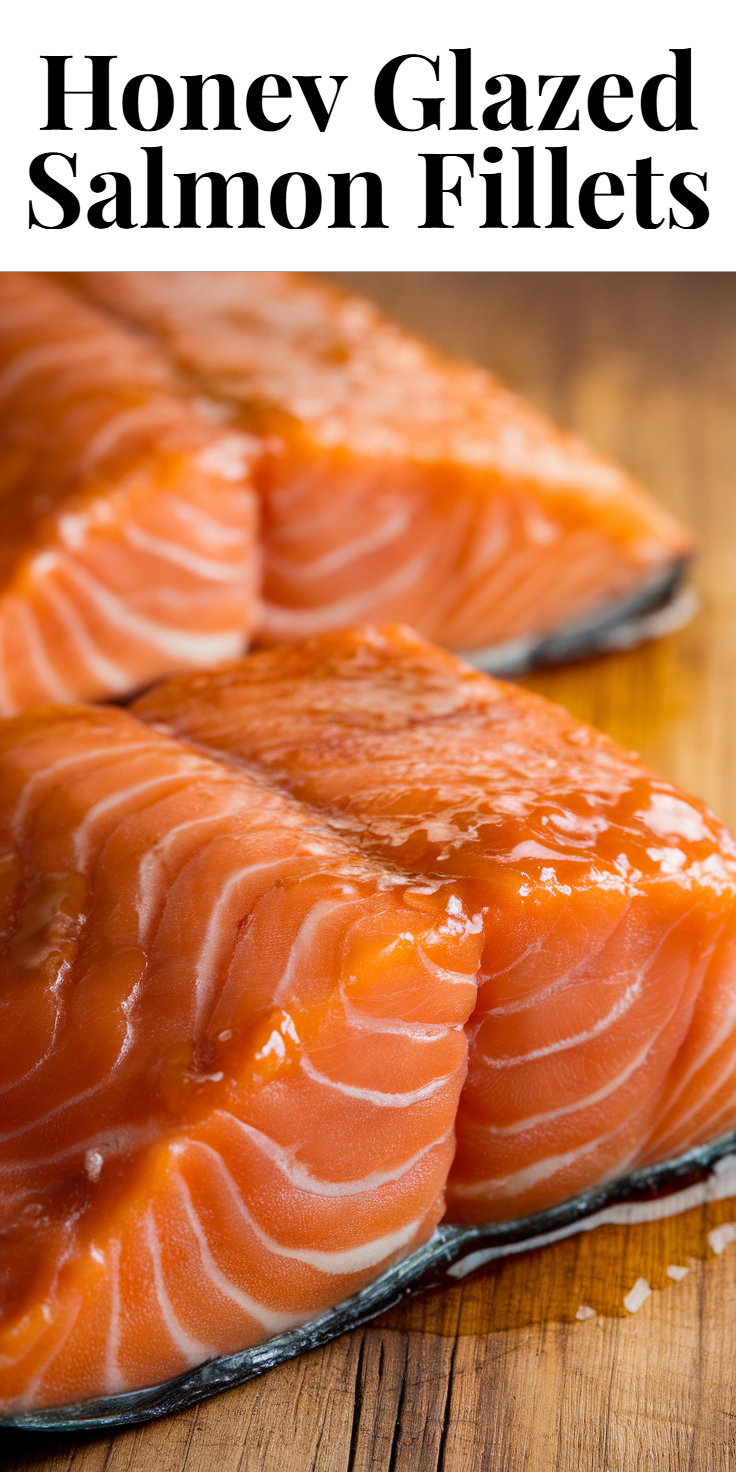 Pinterest Pin for Honey Glazed Salmon Fillets