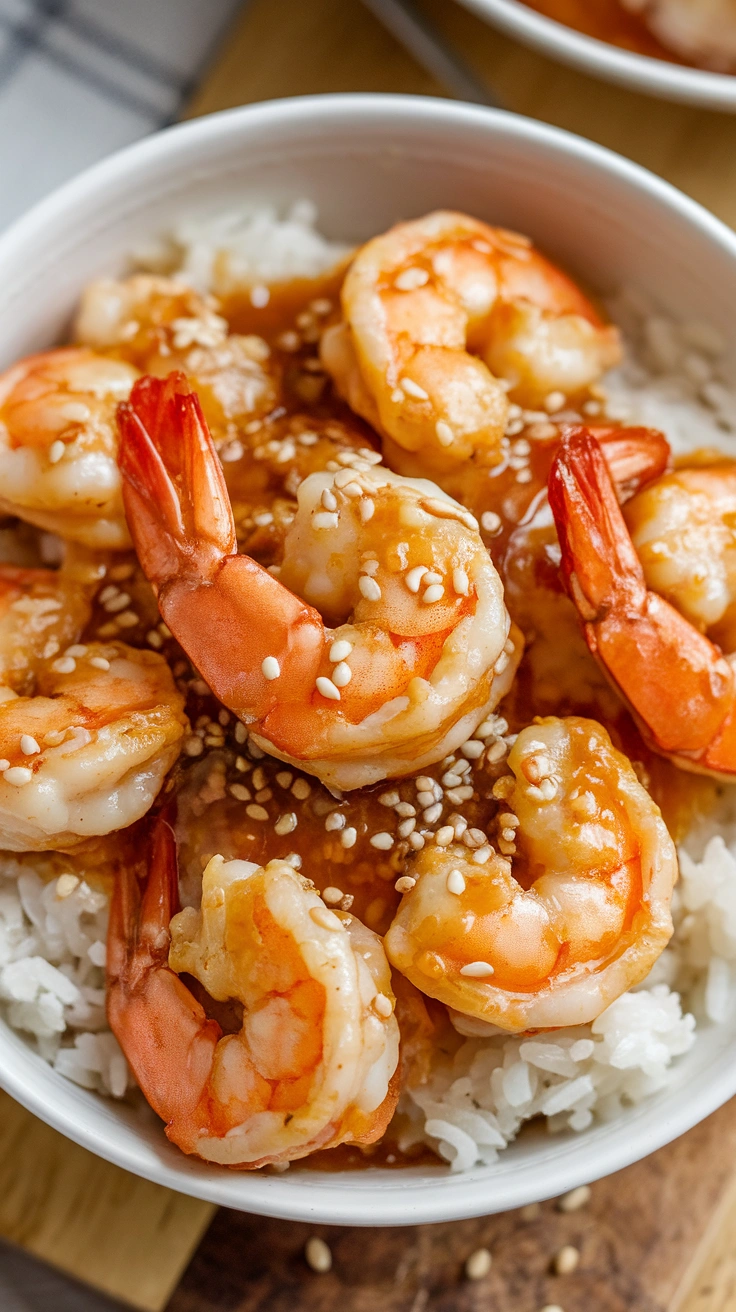 Honey Sesame Shrimp Bowls