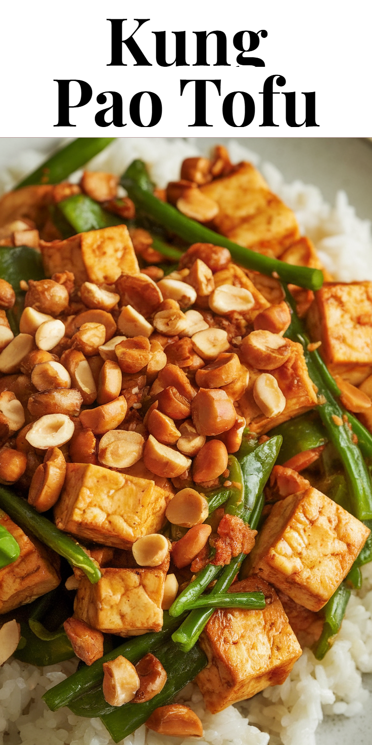 Pinterest Pin for Kung Pao Tofu