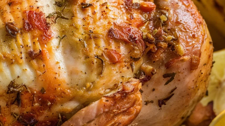 Lemon Garlic Roast Chicken with Root Vegetables - Featured