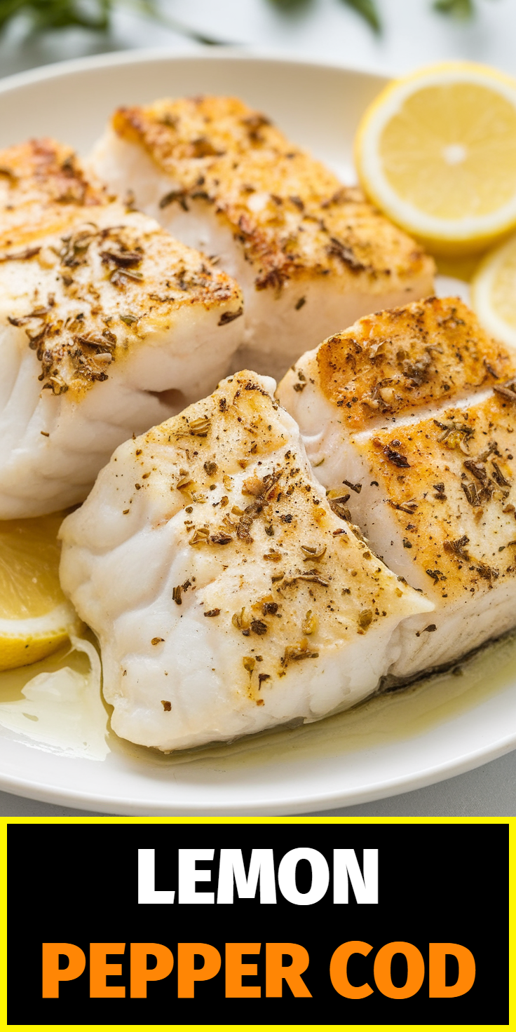 Pinterest Pin for Lemon Pepper Cod