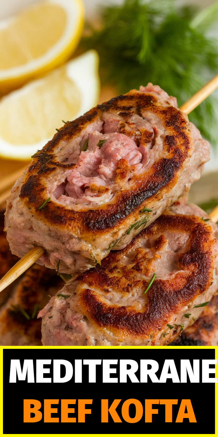 Pinterest Pin for Mediterranean Beef Kofta