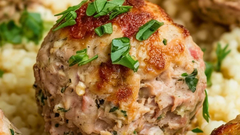Mediterranean Turkey Meatballs with Couscous - Featured