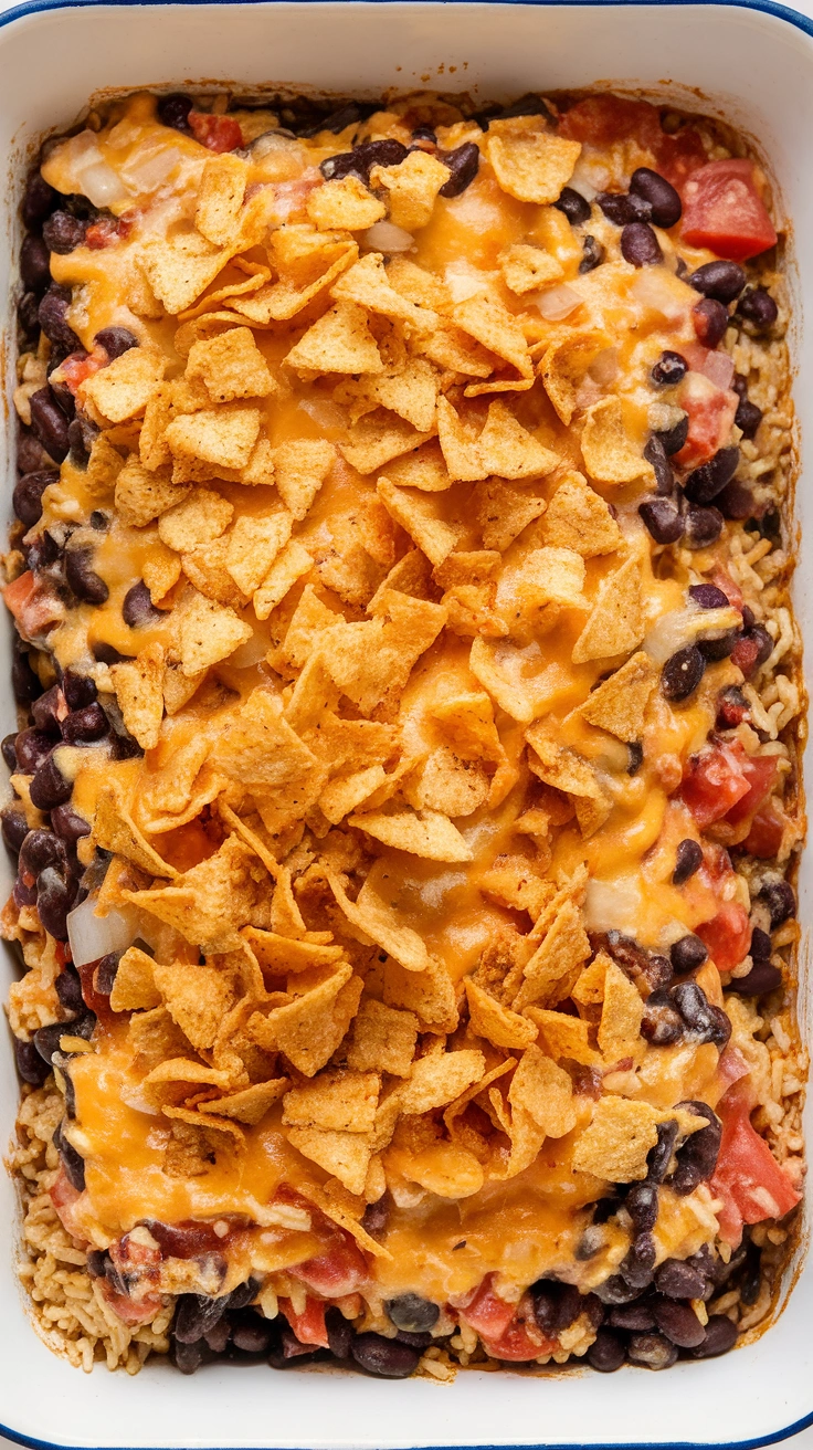 Mexican Style Black Bean and Rice Casserole