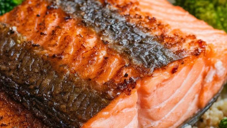 Pan-Seared Salmon with Quinoa and Steamed Broccoli - Featured