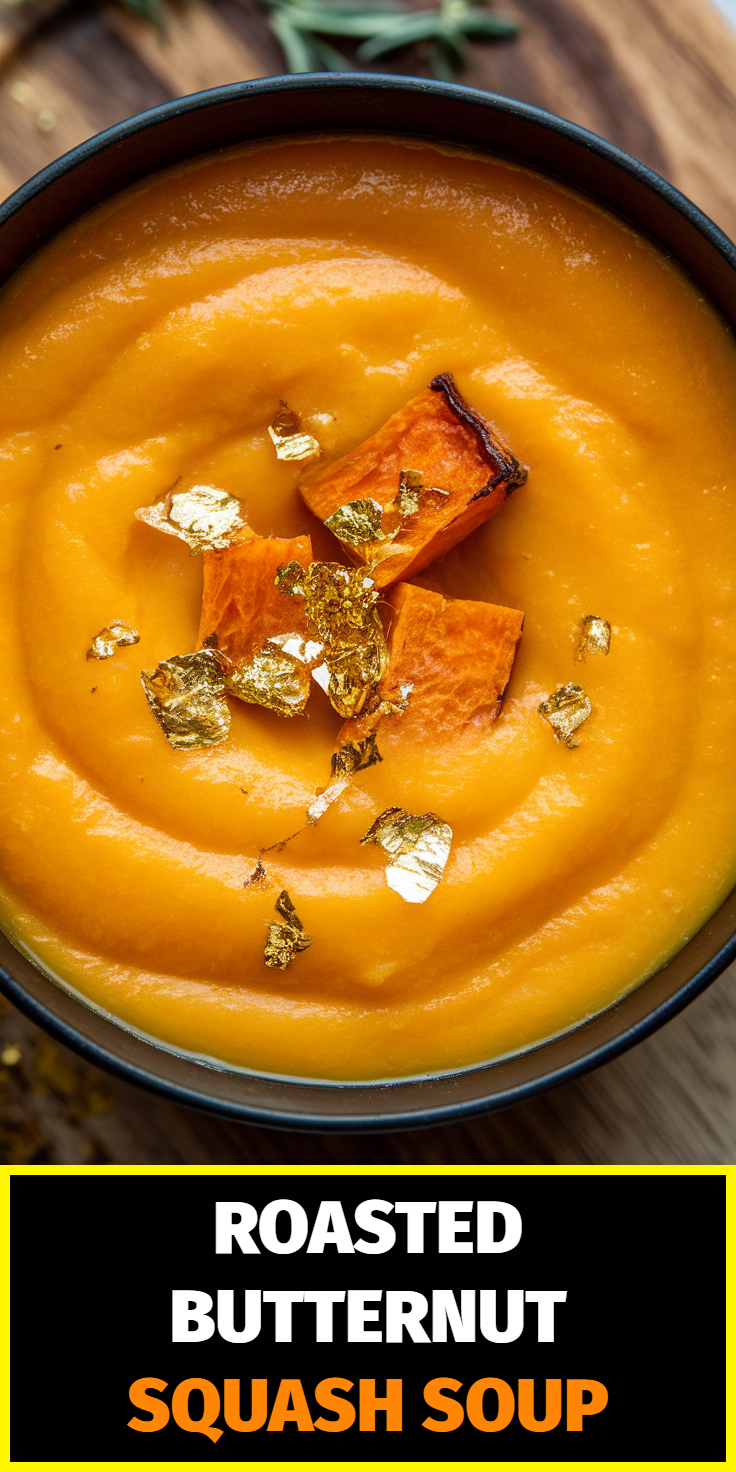 Pinterest Pin for Roasted Butternut Squash Soup