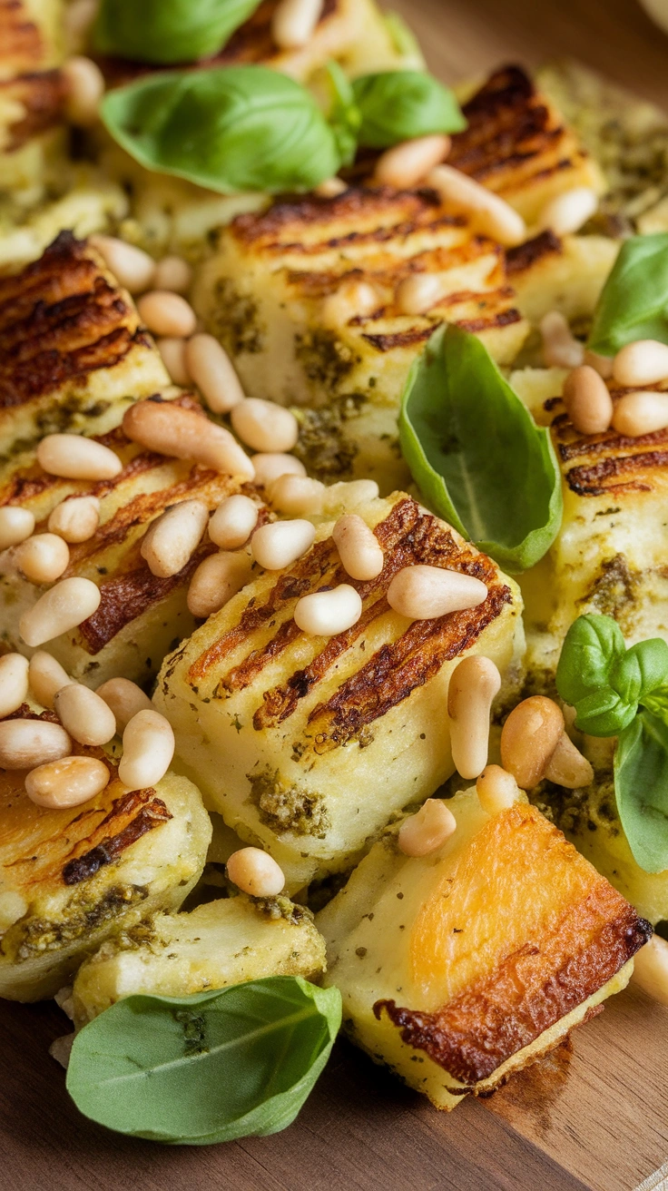 Roasted Vegetable Gnocchi with Pesto