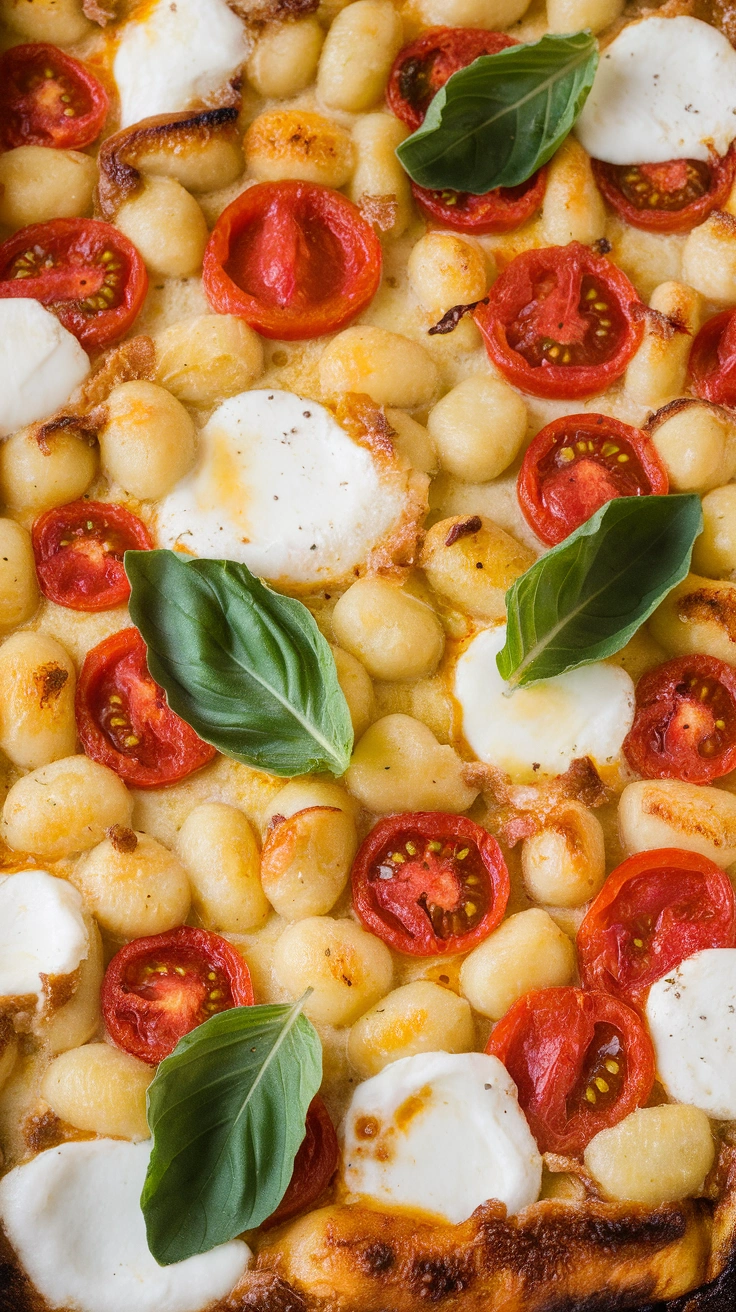 Sheet Pan Gnocchi with Tomatoes and Mozzarella