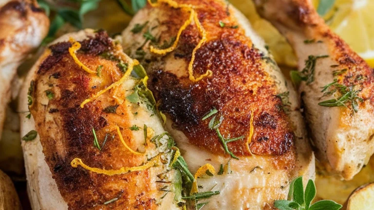 Sheet Pan Lemon Herb Chicken and Roasted Potatoes - Featured