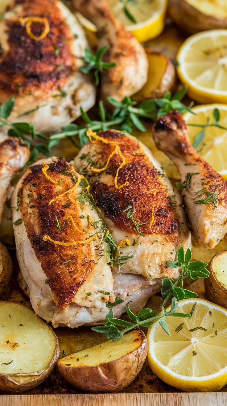 Sheet Pan Lemon Herb Chicken and Roasted Potatoes