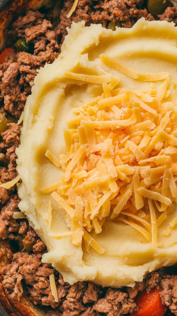 Shepherd's Pie with Cheesy Mashed Potatoes