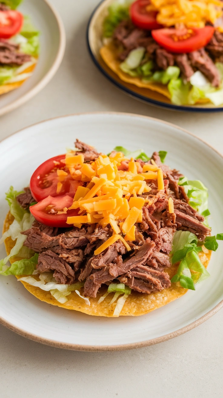 Shredded Beef Tostadas