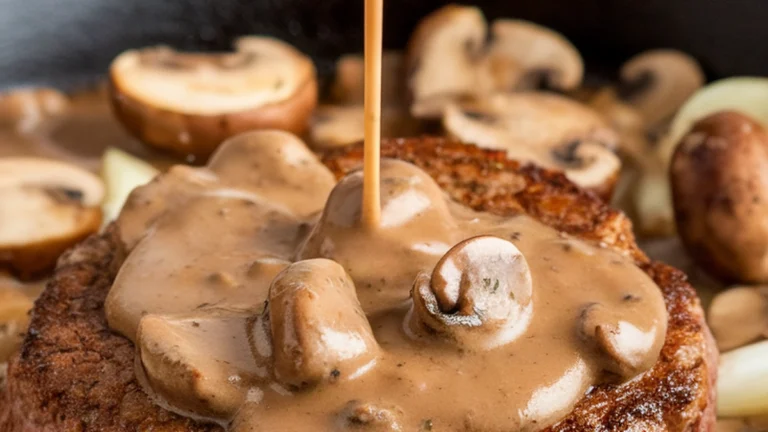 Skillet Salisbury Steak with Mushroom Gravy - Featured