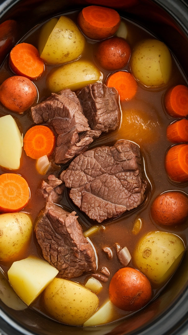 Slow Cooker Beef and Root Vegetable Stew