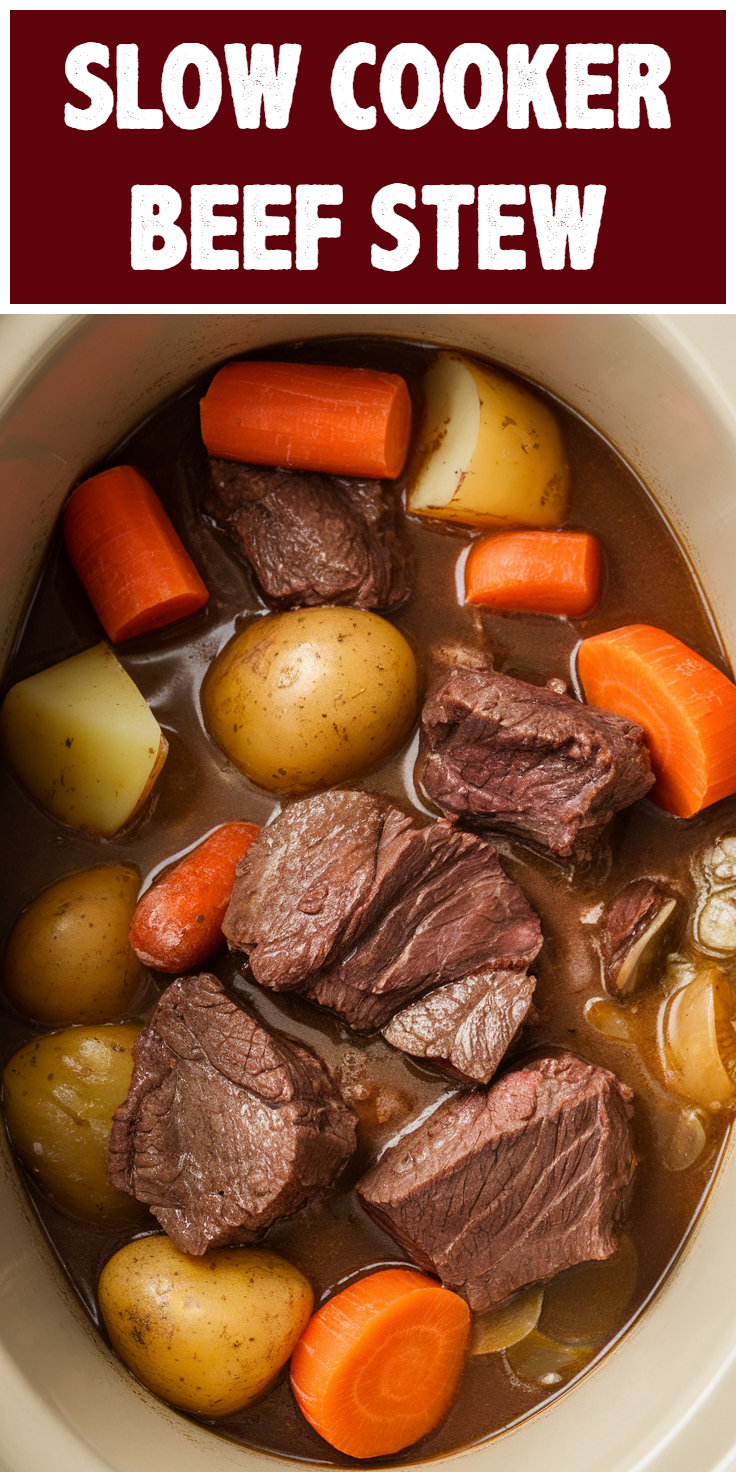 Pinterest Pin for Slow Cooker Beef Stew