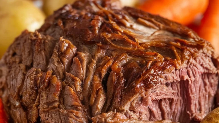 Slow Cooker Pot Roast with Potatoes and Carrots - Featured