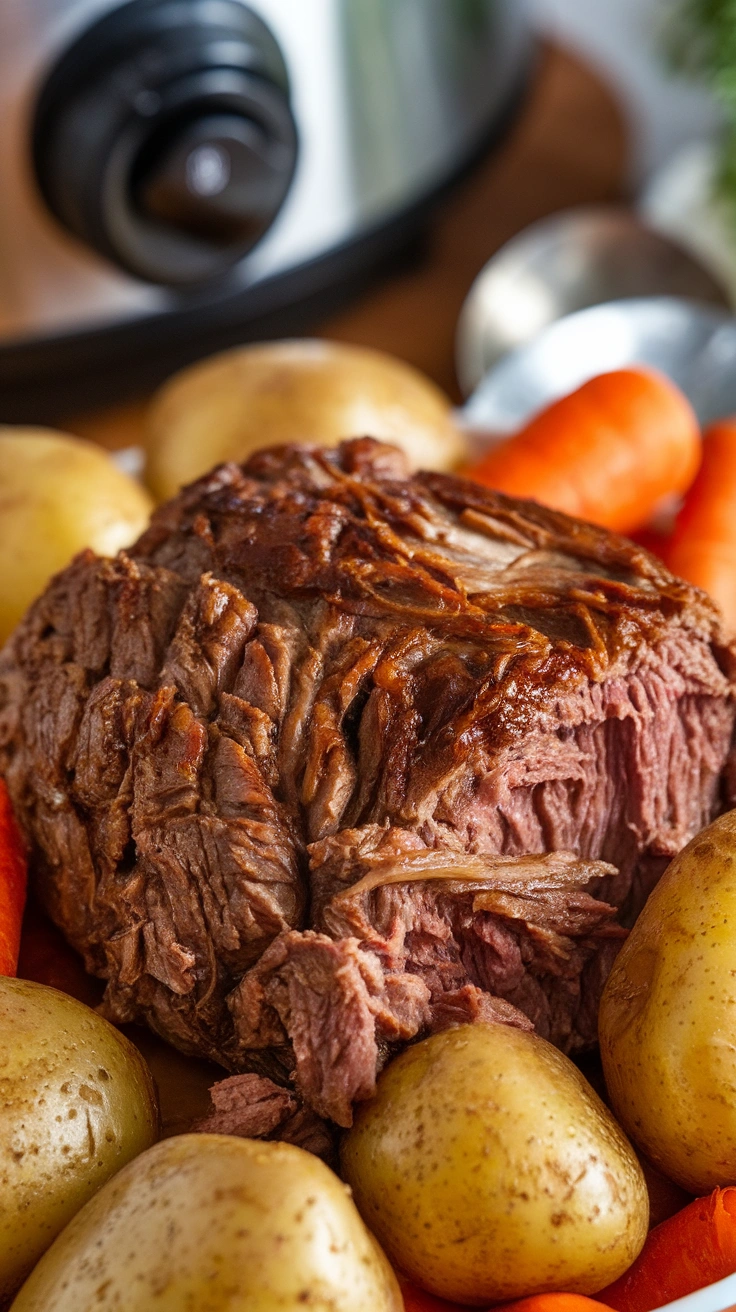 Slow Cooker Pot Roast with Potatoes and Carrots