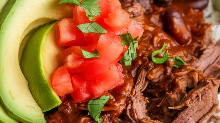 Slow Cooker Shredded Beef Burrito Bowls - Featured